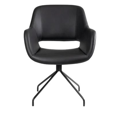Silla de Oficina - NOGAL BEAT MOSCÚ - Negro - Asiento y Respaldo Tapizados