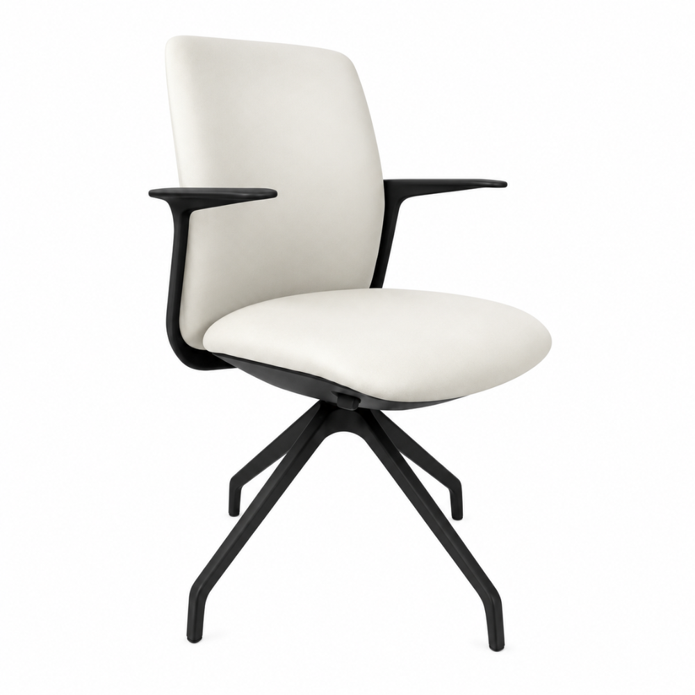 Silla de Oficina Ejecutiva - REQUIEZ ARIA RE-1453 - Varios Colores - Asiento y Respaldo Tapizados - Ajuste Lumbar