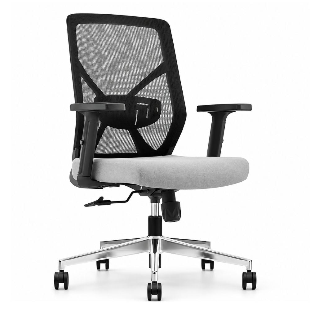 Silla de Oficina Ejecutiva - VERSA ERGOSTAR SIRUS ES-210 - Respaldo medio en malla negra con brazos ajustables
