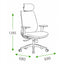 Silla de Oficina Ejecutiva con Cabecera Ajustable - VERSA ERGOSTAR MARE ES-220 - Respaldo alto y asiento tapizado gris