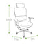 Silla de Oficina Ejecutiva con Cabecera Ajustable 3D - VERSA ERGOSTAR SENZA ES-240 - Respaldo Alto en malla negra