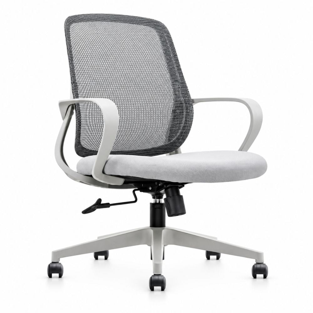 Silla de Oficina Operativa Respaldo en Malla Gris - VERSA ERGOSTAR GYRO - Asiento Tapizado