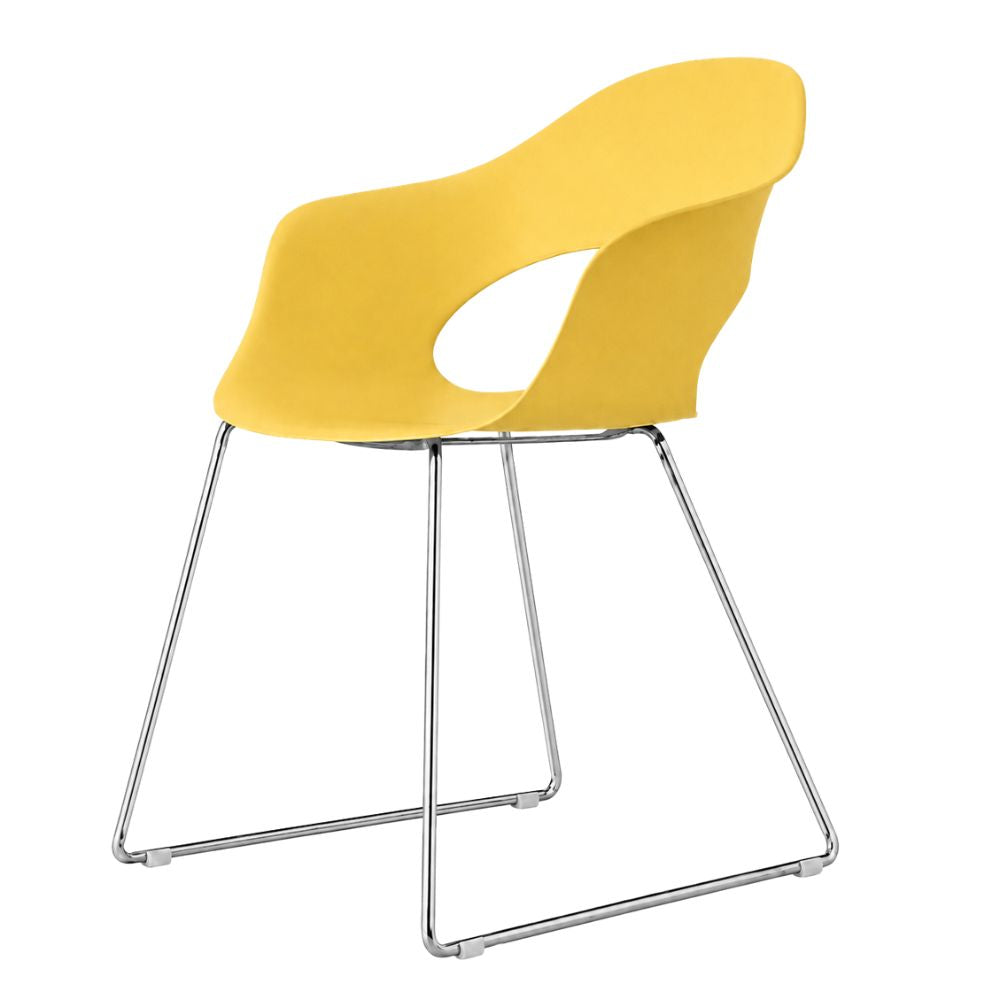 Silla de Recepción Labenze Lady B 154-22120 | Scocca tapizable y estructura cromada | Nogal Beat · silla de recepción, silla de visita, mobiliario de oficina.