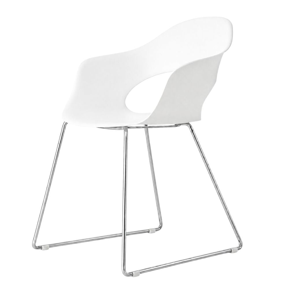 Silla de Recepción Labenze Lady B 154-22120 | Scocca tapizable y estructura cromada | Nogal Beat · silla de recepción, silla de visita, mobiliario de oficina.