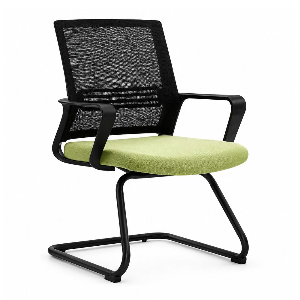 Silla de Oficina de Visita - VERSA ERGOSTAR LIT VISITANTE ES-205 - Base trineo, respaldo en malla negra