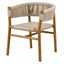 Silla de Terraza NOGAL BEAT LUCAS de madera teca y cuerda en color beige para uso en terraza