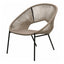 Silla de Terraza NOGAL BEAT CHIARA de hierro y cuerda en color beige para uso en terraza