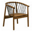Silla de Terraza NOGAL BEAT CROSSETTA de madera teca y cuerda en color negro para uso en terraza