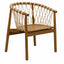Silla de Terraza NOGAL BEAT CROSSETTA de madera teca y cuerda en color beige para uso en terraza