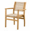Silla de Terraza NOGAL BEAT NETIZA de madera teca y polyrattan con antebrazo en color beige para uso en terraza