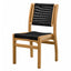 Silla de Terraza NOGAL BEAT NETIZA de madera teca y polyrattan sin antebrazo en color negro para uso en terraza