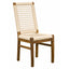 Silla de Terraza NOGAL BEAT MILANDO de madera teca y polyrattan sin antebrazo en color beige para uso en terraza