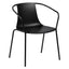 Silla LABENZE KASIA | Estructura metálica con brazos y respaldo en tecnopolímero resistente a UV | Nogal Beat · silla para restaurante, silla de exterior.
