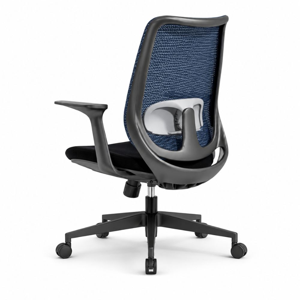 Silla de Oficina Ejecutiva - VERSA ERGOSTAR DUNDA ES-230 - Respaldo alto en malla negra y asiento tapizado