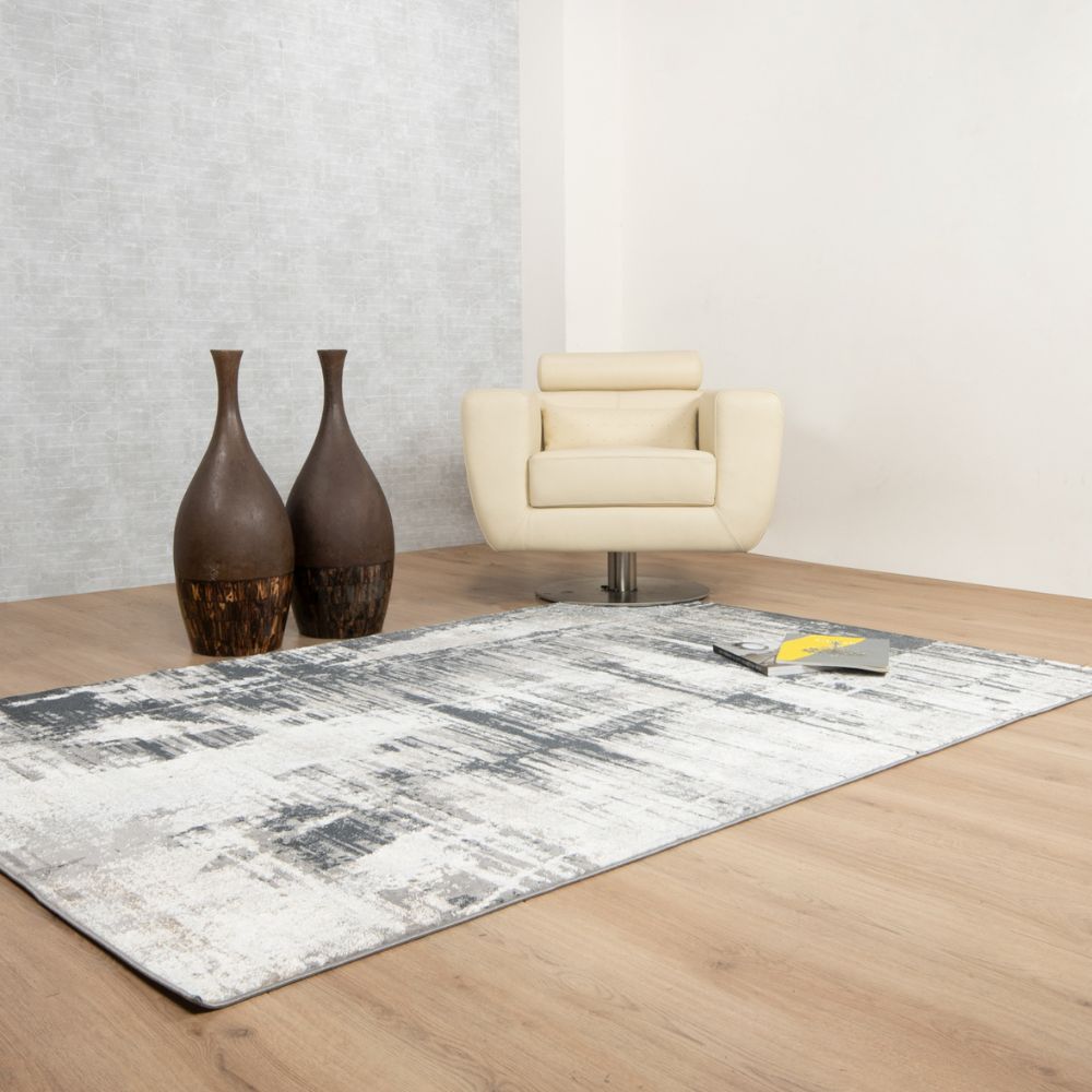 TAPETE LAVIN JASMINE U5013 | Tapete Decorativo para Recepción Hotel Hogar Departamento Sala | GRIS NEGRO | Varias Medidas | Rectangular | Interior | Hotel Residencia Recepción Alfombra Sala Dormitorio Comedor Cocina Baño Oficina Entrada Pasillo Casa  Ambientada