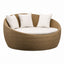 Tumbona NOGAL BEAT CLAM de aluminio y polyrattan en color natural para uso en la intemperie