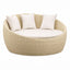 Tumbona NOGAL BEAT CLAM de aluminio y polyrattan en color ivory para uso en la intemperie