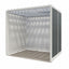 Cabina para oficina VERSA V60 de 230 x 130 x 210 cm, estructura de aluminio con paneles de cristal, panel acustico lateral y baffles en techo