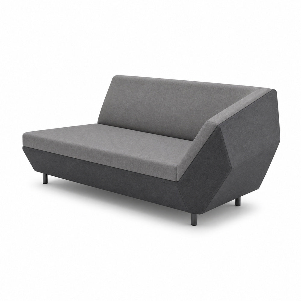 Sofá Modular Derecho VERTEX módulo derecho de VERSA OFFSET, Frente 235 cm, vista de tres cuartos sobre fondo blanco