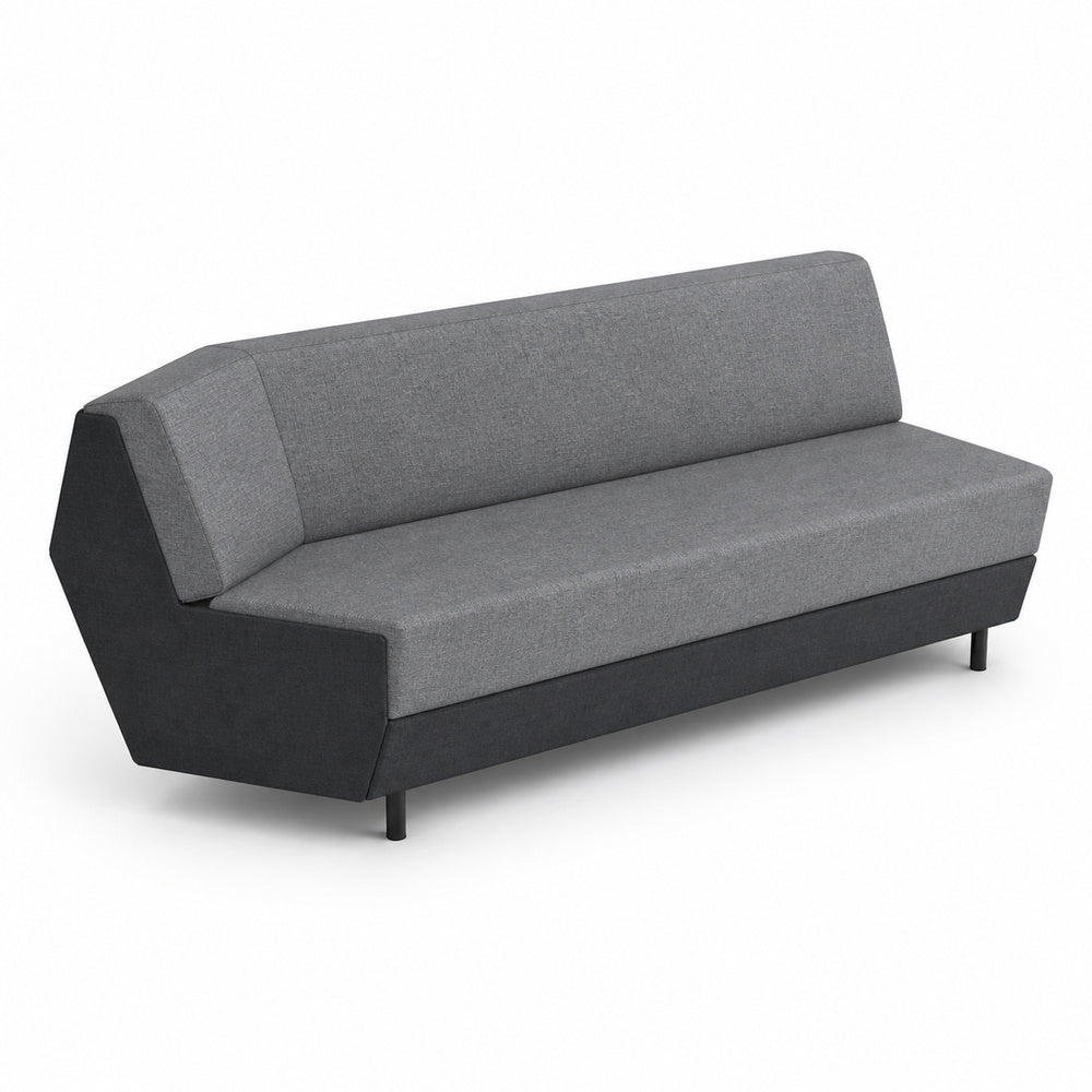 Sofá Modular Izquierdo VERTEX módulo izquierdo de VERSA OFFSET, Frente 235 cm, vista de tres cuartos sobre fondo blanco