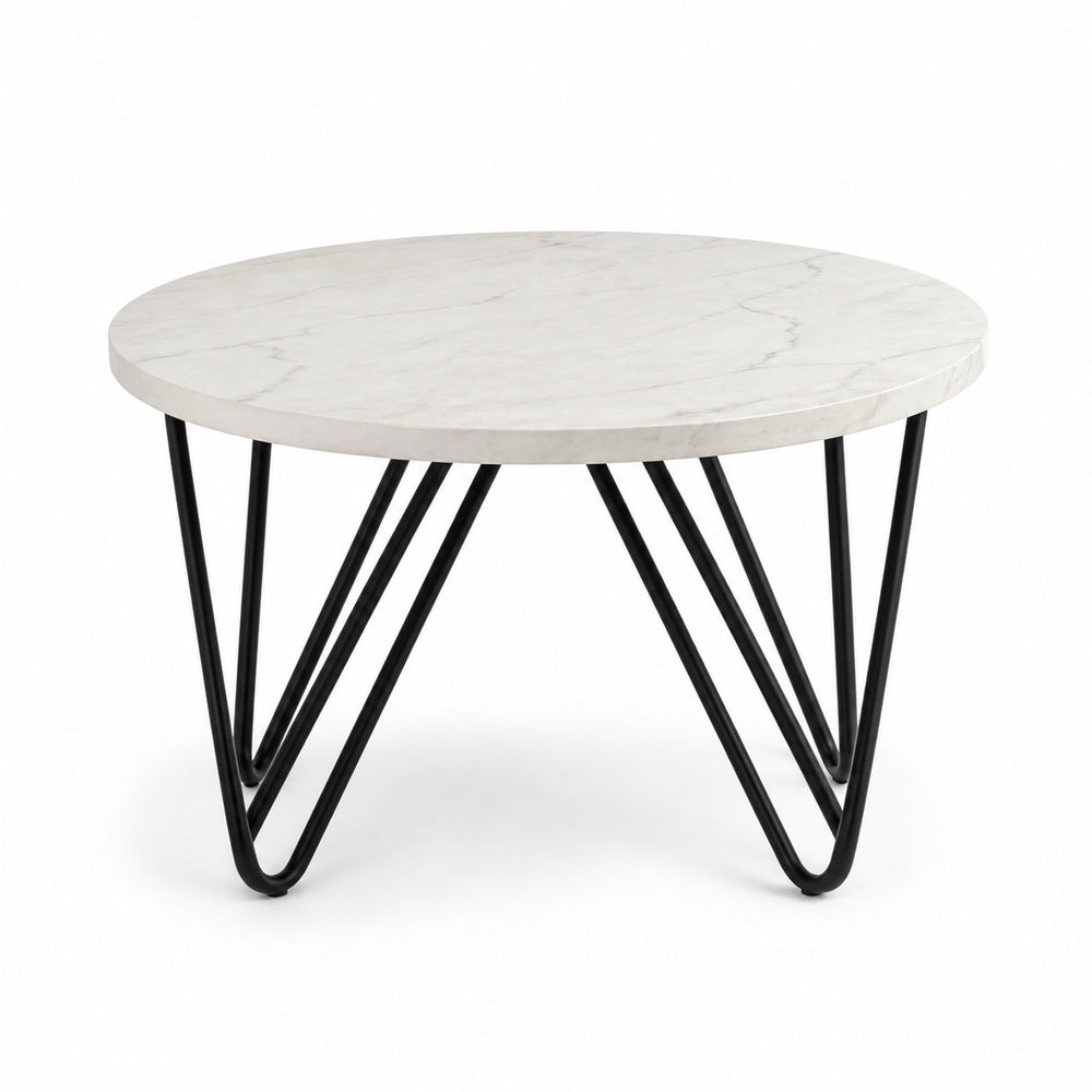 Mesa de Juntas para Oficina Lateral Vec con Cubierta Mdp Color Marmara/vizcaya Mesa lateral VEC de VERSA OFFSET, vista de tres cuartos sobre fondo blanco
