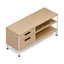 Credenza para Oficina Baja Derecha con 1 Cajonera 1 Cajon - VERSA LEVA - Estructura Gris/Blanco - 120×45×52 - Credenza Baja Derecha con 1 Cajonera 1 Cajon