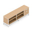 Credenza para Oficina Baja Derecha con 1 Cajonera 1 Cajon - VERSA LEVA - Estructura Gris/Blanco - 180×45×57 - Credenza Baja Derecha con 1 Cajonera 1 Cajon