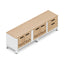 Credenza para Oficina Baja Derecha con 1 Cajonera 1 Cajon - VERSA LEVA - Estructura Gris/Blanco - 180×45×52 - Credenza Baja Derecha con 1 Cajonera 1 Cajon