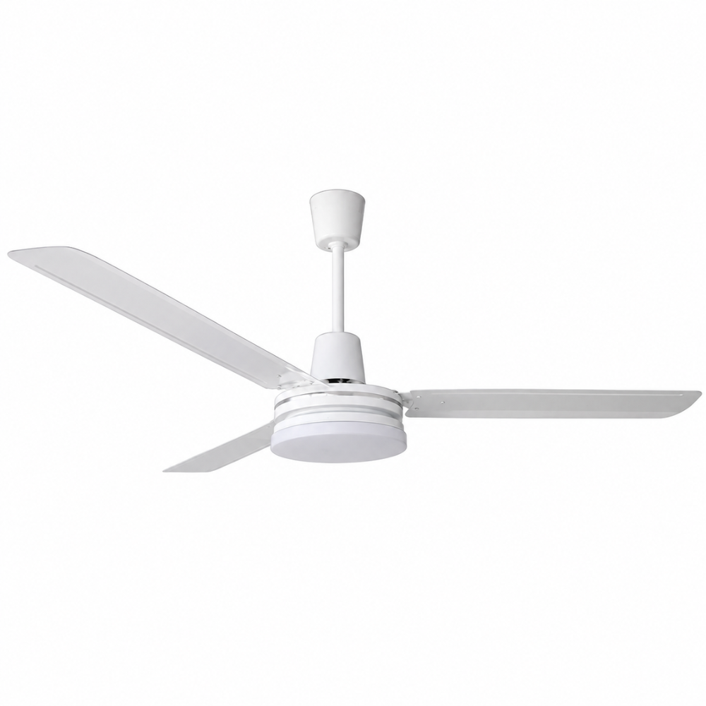 Ventilador Industrial de Techo para Bodegas - MASTERFAN HERCULES LED 56 - Blanco - 3 Aspas de Mental