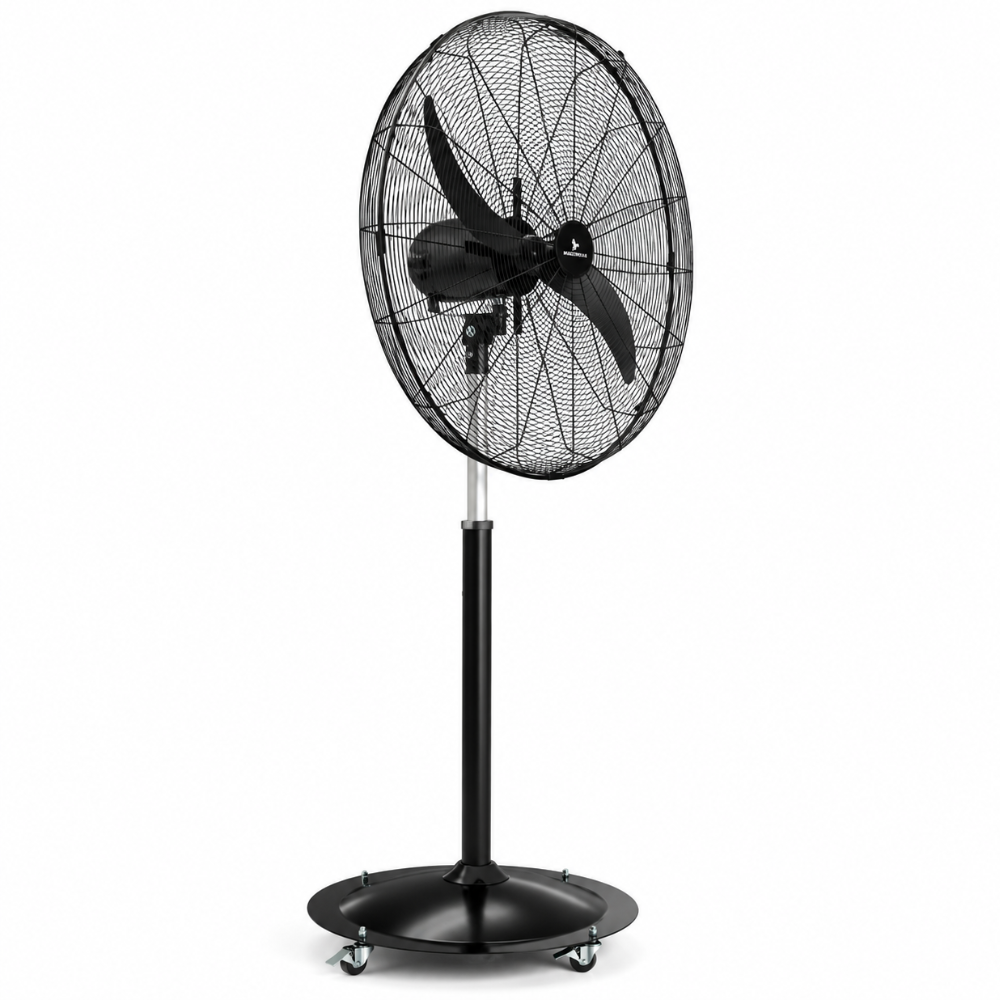 Ventilador Industrial de Plataforma Móvil - MASTERFAN HURACÁN ELITE 30” - Negro - 2 Aspas - 3 Velocidades