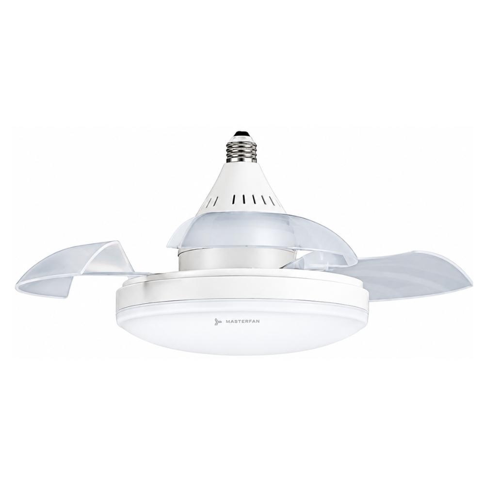 Ventilador de Techo de Socket - MASTERFAN LUMI 16" - Blanco - 3 Aspas Retráctiles
