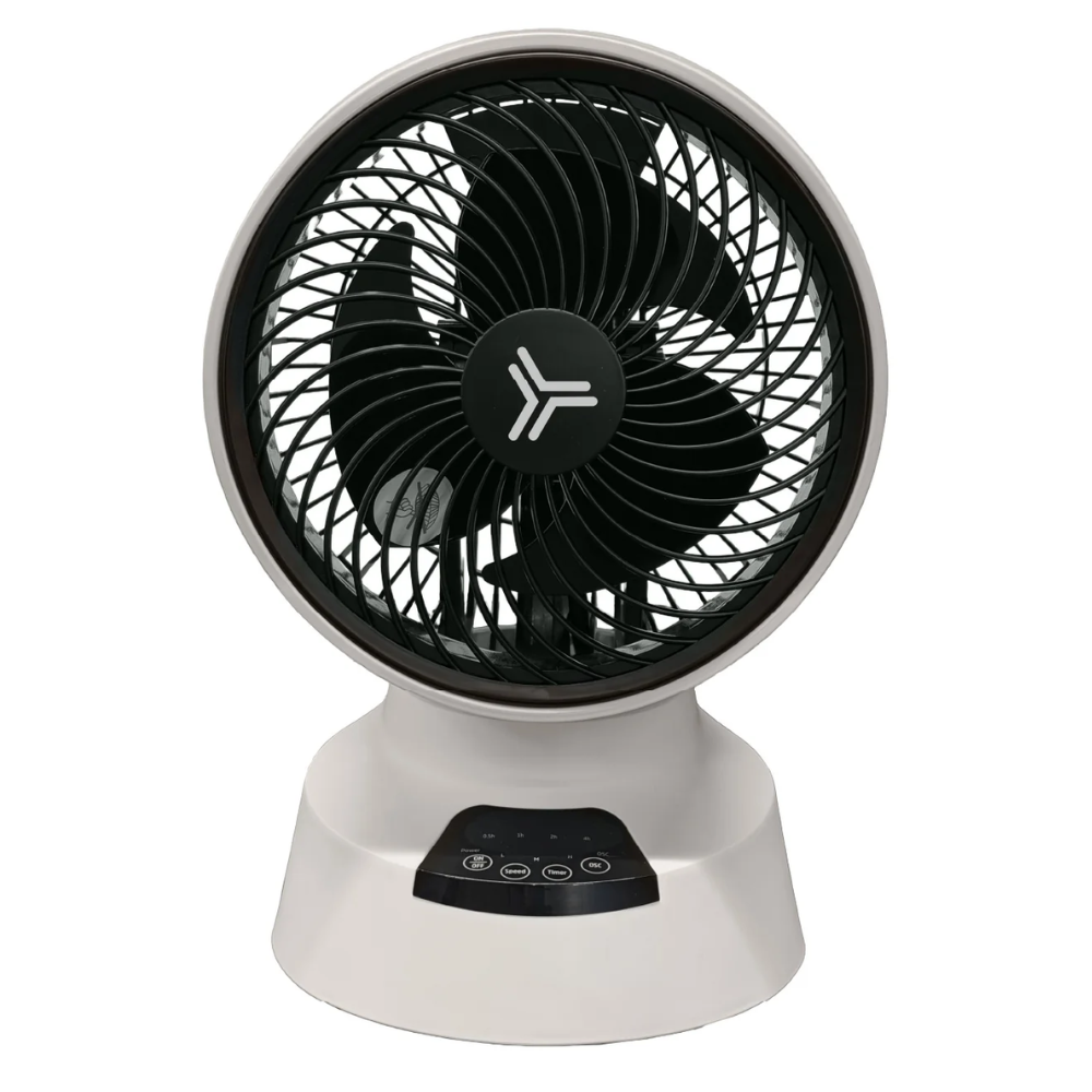 Ventilador de Escritorio Decorativo - MASTERFAN IRIS 7" - Blanco - 3 Aspas Retráctiles