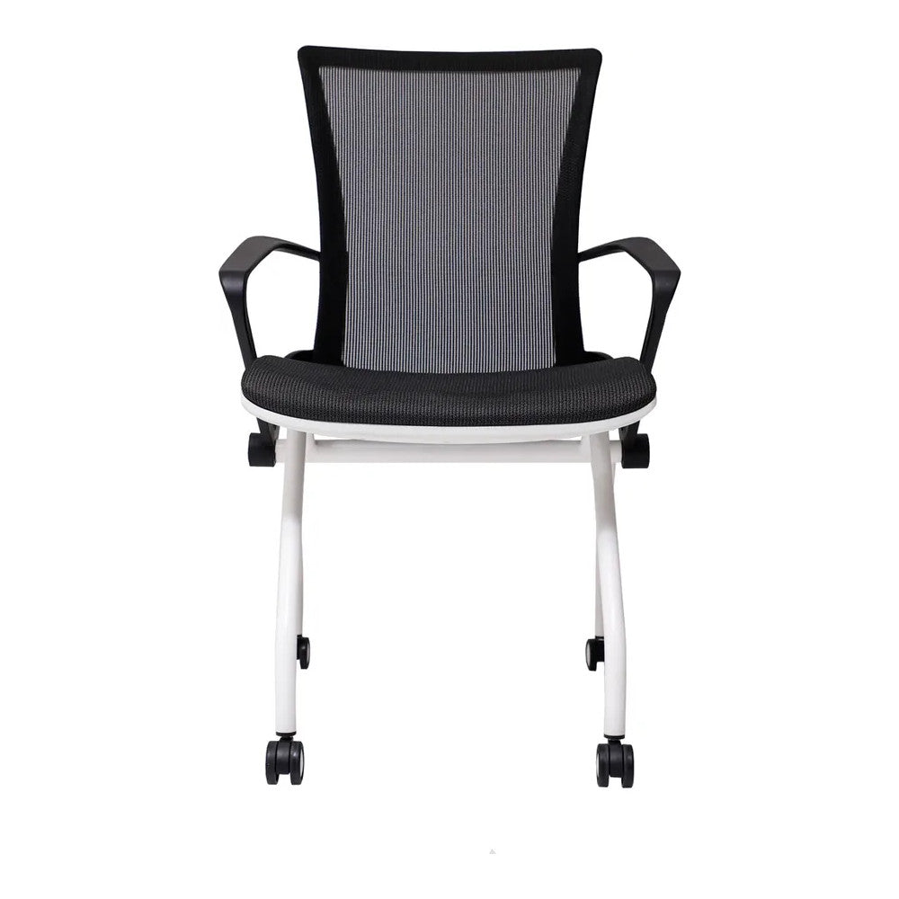 Silla de Oficina de Visita - VERSA ALTUS - Estructura Aluminio - Asiento Abatible y Respaldo Reclinable en Malla