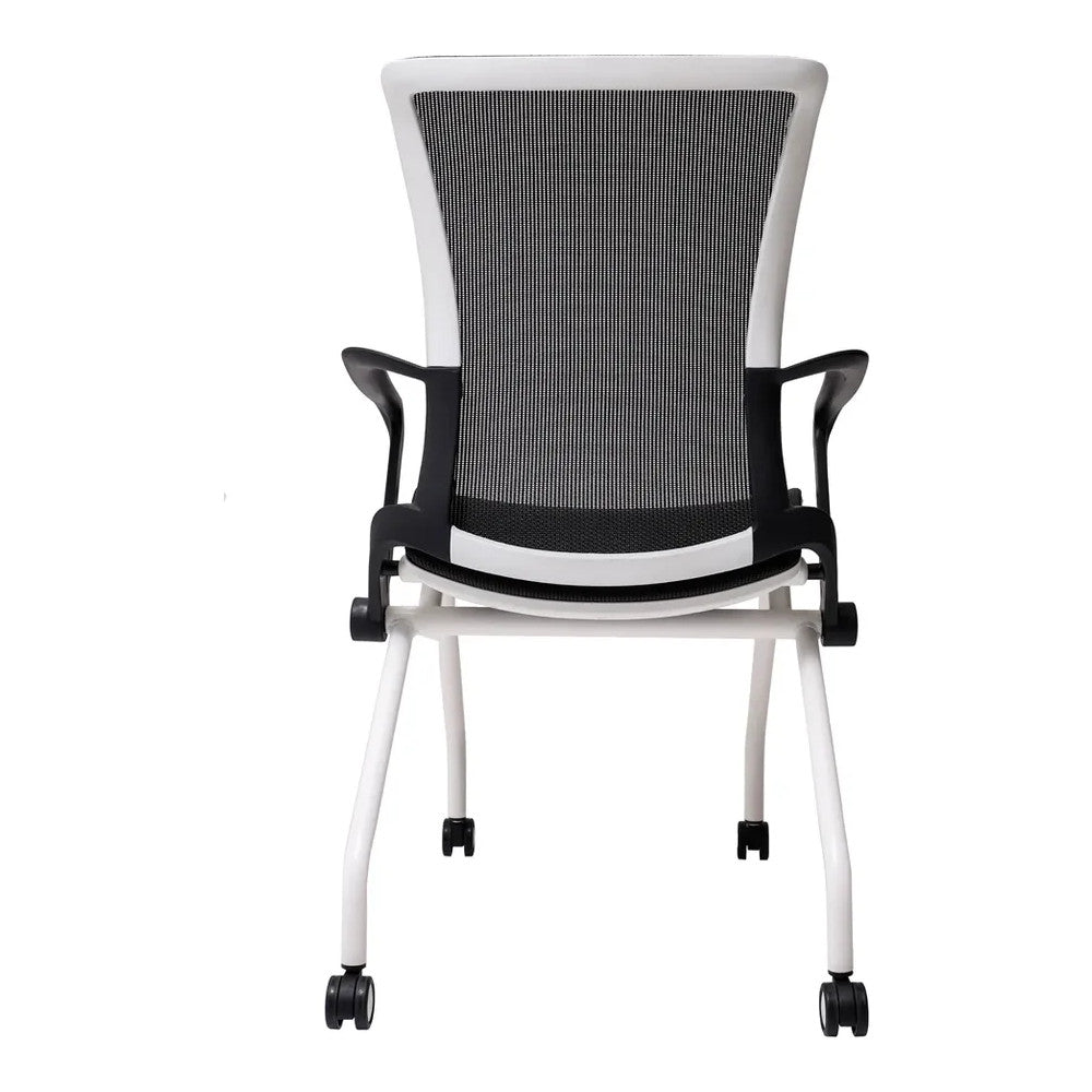 Silla de Oficina de Visita - VERSA ALTUS - Estructura Aluminio - Asiento Abatible y Respaldo Reclinable en Malla