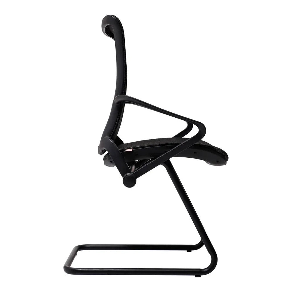 Silla de Oficina de Visita - VERSA ALTUS STELLA VISITA - Estructura Aluminio - Asiento Abatible y Respaldo Reclinable en Malla