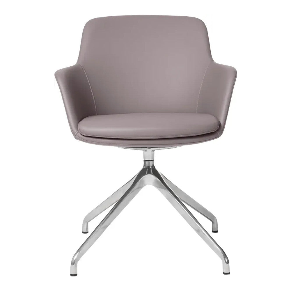 Silla de Oficina de Visita Respaldo Medio - VERSA ALTUS DEAN - Estructura Aluminio - Asiento Tapizado en Pu