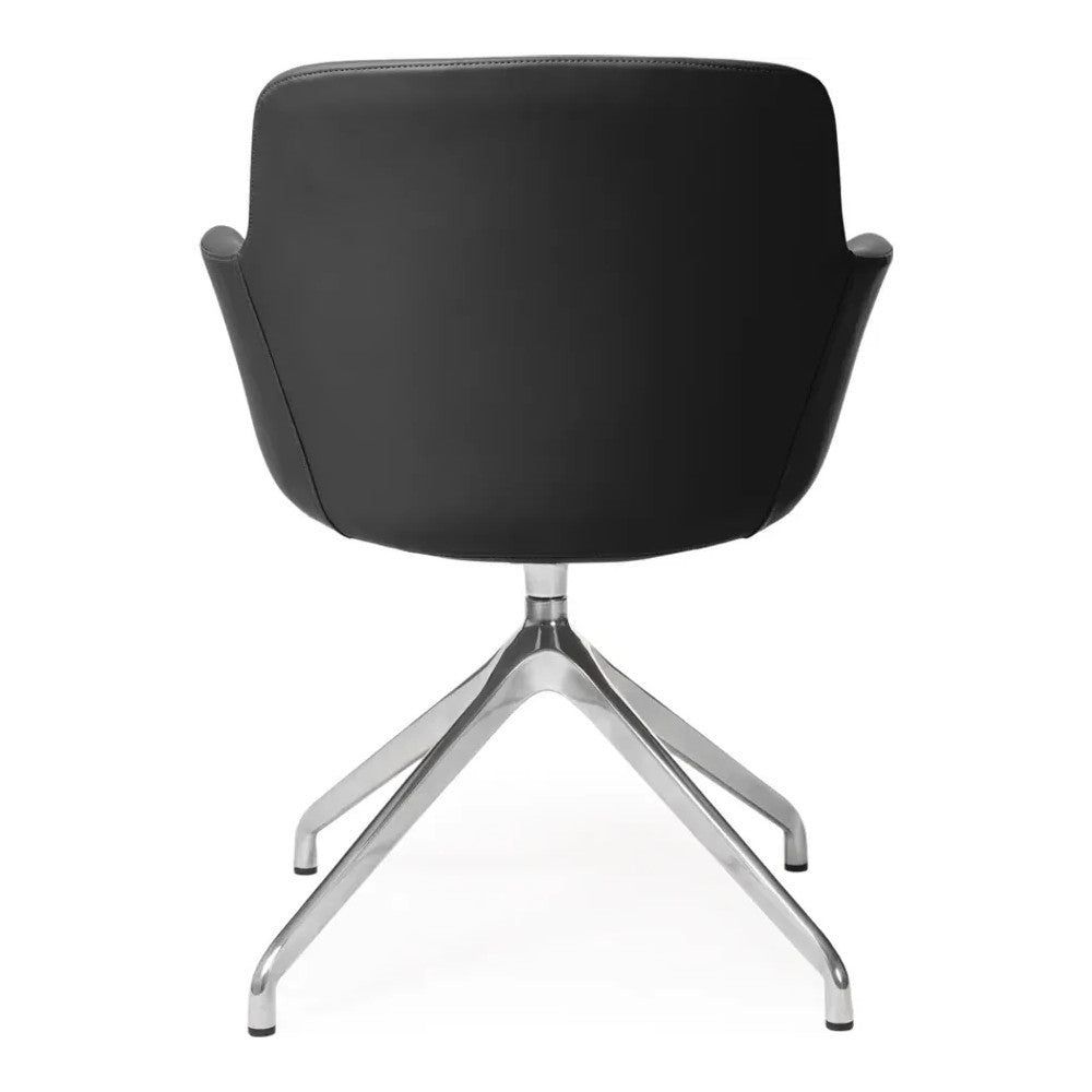 Silla de Oficina de Visita Respaldo Medio - VERSA ALTUS DEAN - Estructura Aluminio - Asiento Tapizado en Pu