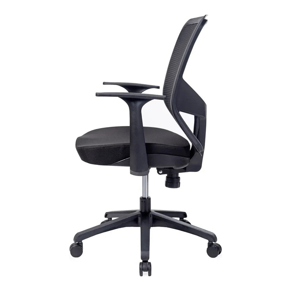 Silla de Oficina Ejecutiva - VERSA ALTUS CAVALLI - Estructura Aluminio - Asiento Tapizado en Tela con Costura y Respaldo