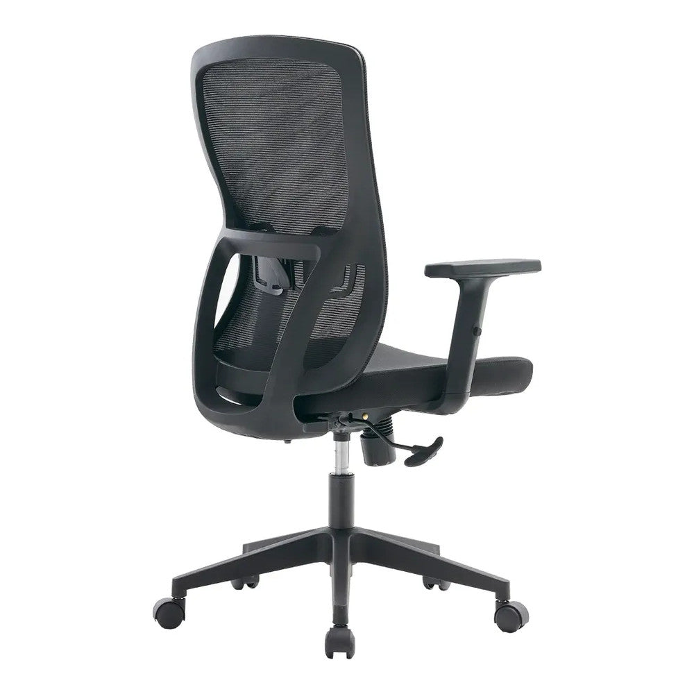 Silla de Oficina Ejecutiva - VERSA ALTUS NARA - Estructura Aluminio - Asiento Tapizado en Tela y Respaldo en Malla