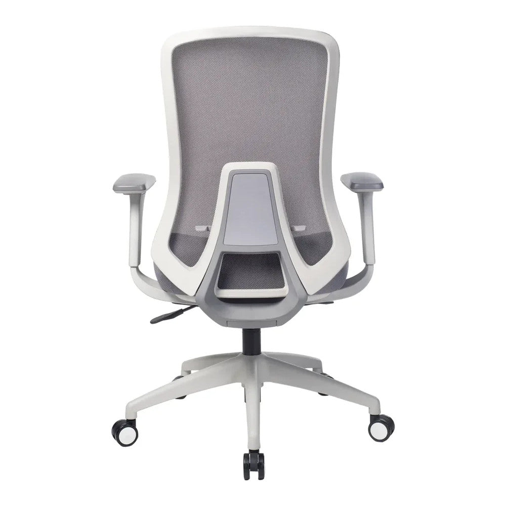 Silla de Oficina Ejecutiva - VERSA ALTUS ANIA - Estructura Aluminio - Asiento Tapizado en Tela y Respaldo en Malla