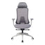 Silla de Oficina Ejecutiva con Cabecera Ajustable - VERSA ALTUS ANIA - Estructura Aluminio - Asiento Tapizado en Tela y Respaldo en Malla