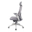 Silla de Oficina Ejecutiva con Cabecera Ajustable - VERSA ALTUS ANIA - Estructura Aluminio - Asiento Tapizado en Tela y Respaldo en Malla