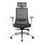 Silla de Oficina Ejecutiva con Cabecera - VERSA ALTUS - Estructura Aluminio - Asiento Tapizado y Respaldo Alto con Soporte Lumbar