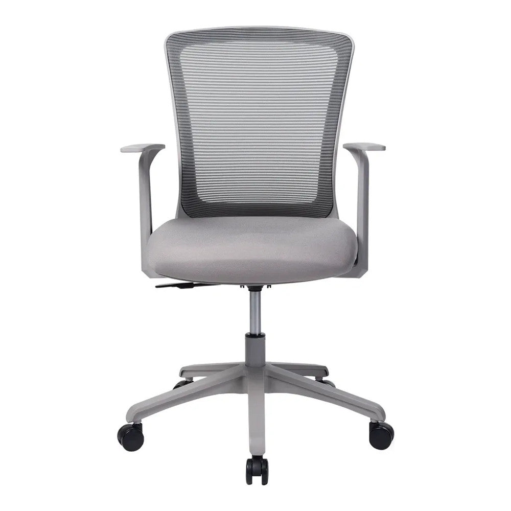 Silla de Oficina Ejecutiva Respaldo Medio - VERSA ALTUS OMEGA - Estructura Aluminio - Version Gris