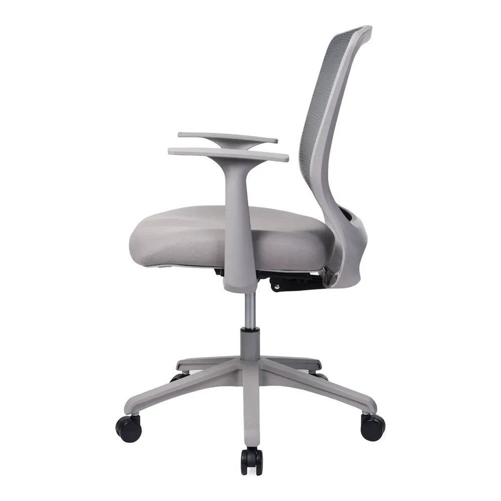 Silla de Oficina Ejecutiva Respaldo Medio - VERSA ALTUS OMEGA - Estructura Aluminio - Version Gris