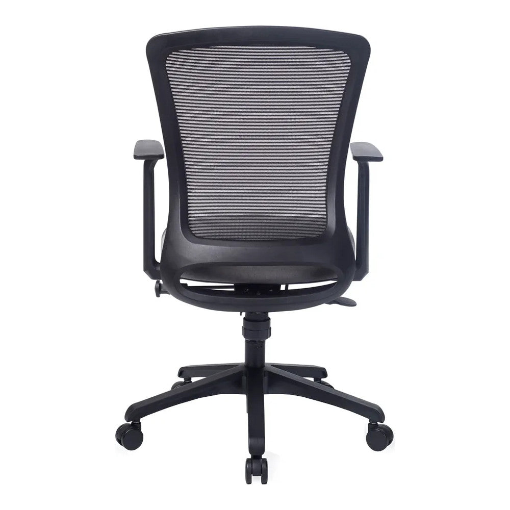 Silla de Oficina Ejecutiva Respaldo Medio - VERSA ALTUS OMEGA - Estructura Aluminio - Version Negro