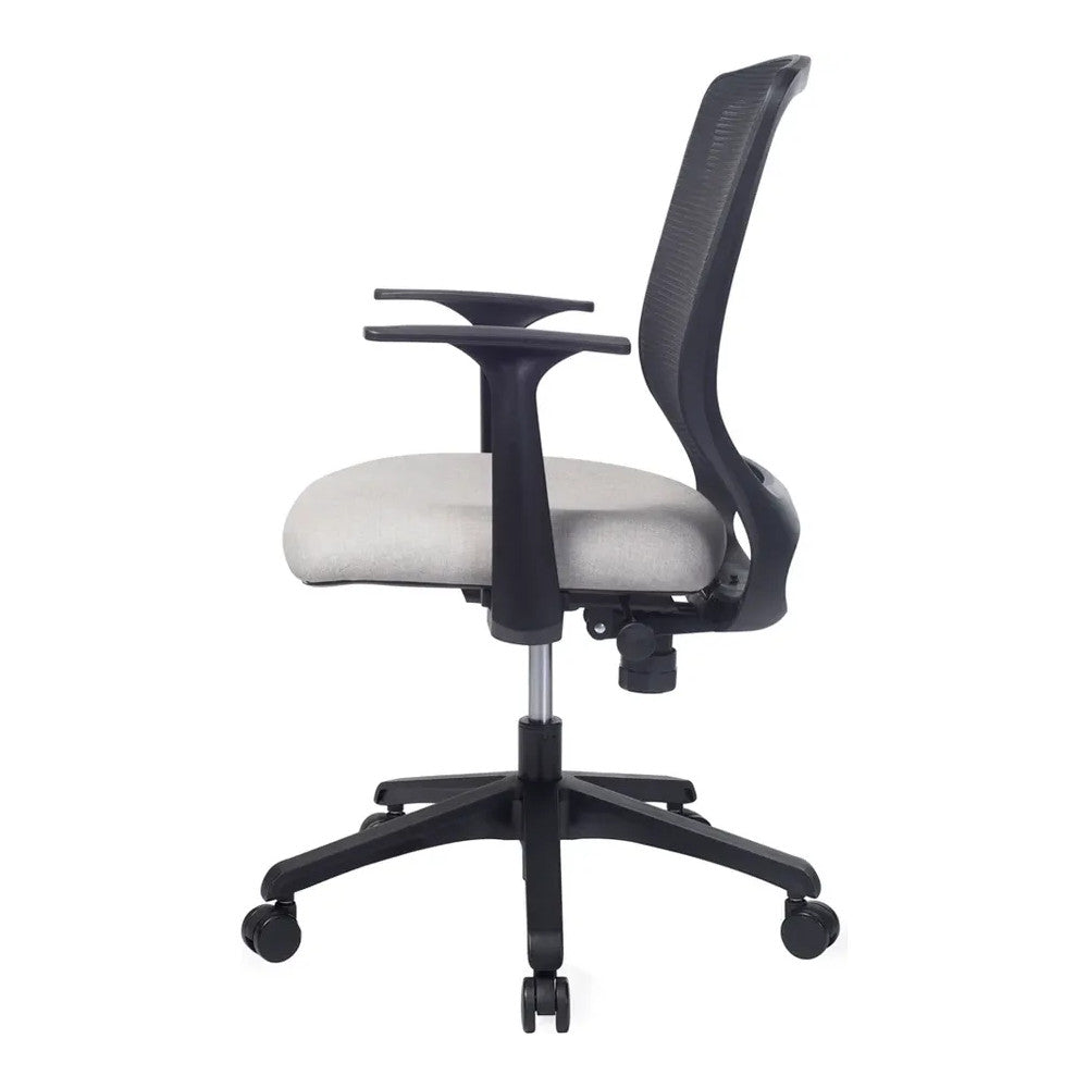 Silla de Oficina Ejecutiva Respaldo Medio - VERSA ALTUS OMEGA - Estructura Aluminio - Version Negro