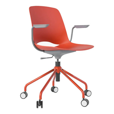 Silla de Oficina Operativa con Metalica - VERSA ALTUS PITCH - Estructura Aluminio - Asiento y Respaldo en Polipropileno