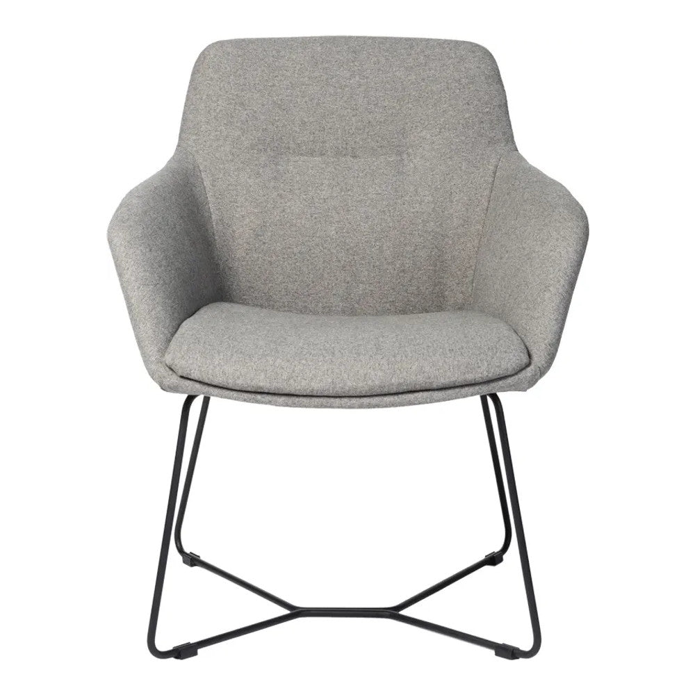 Silla de Oficina de Visita - VERSA ALTUS KENT - Estructura Aluminio - Base Trineo Acero Pintado Negro