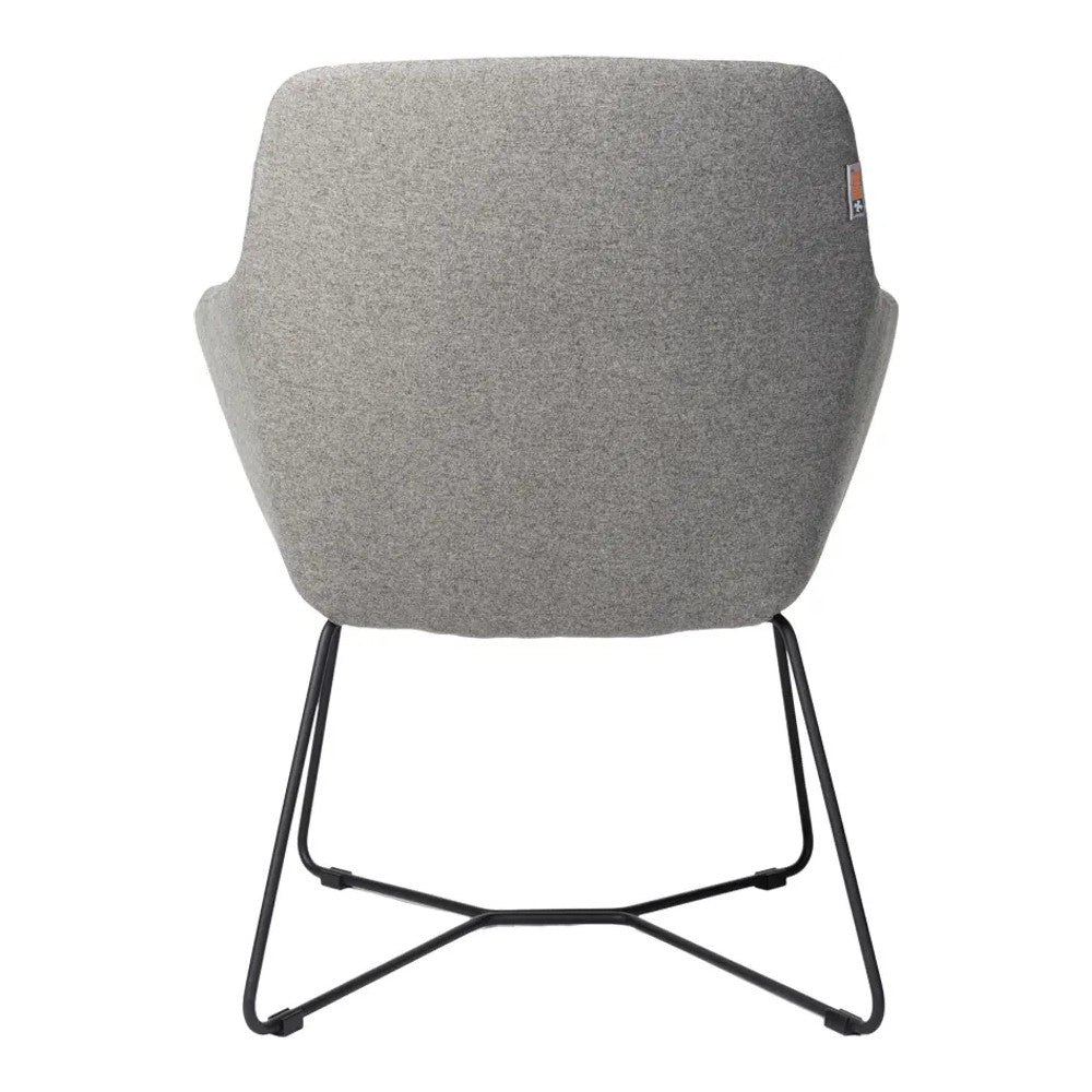 Silla de Oficina de Visita - VERSA ALTUS KENT - Estructura Aluminio - Base Trineo Acero Pintado Negro